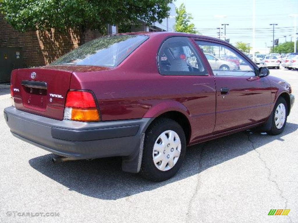1996 Tercel DX Sedan - Ruby Pearl / Gray photo #3