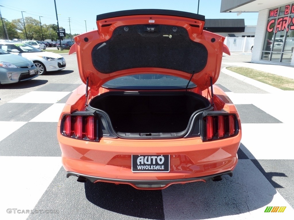 2015 Mustang EcoBoost Premium Coupe - Competition Orange / 50 Years Raven Black photo #5