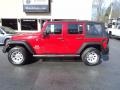 Flame Red 2007 Jeep Wrangler Unlimited X 4x4