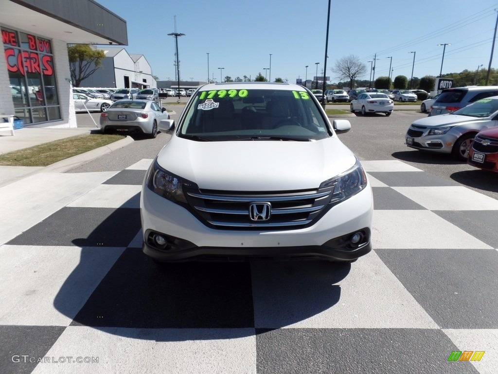 2013 CR-V EX - White Diamond Pearl / Beige photo #2