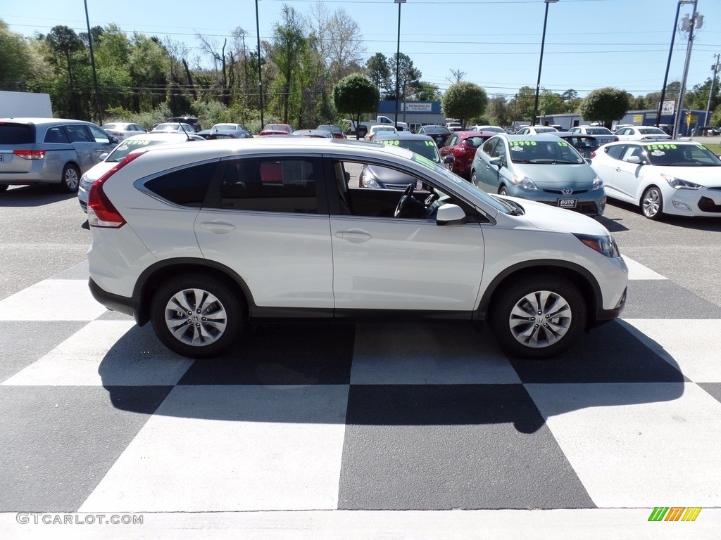 2013 CR-V EX - White Diamond Pearl / Beige photo #3