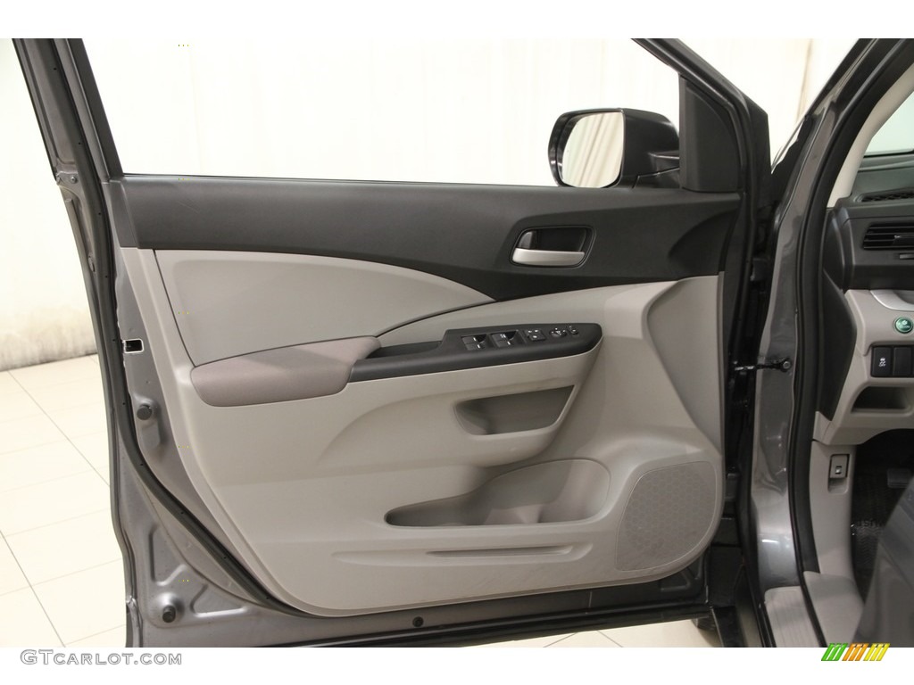 2014 Honda CR-V LX AWD Gray Door Panel Photo #112042660