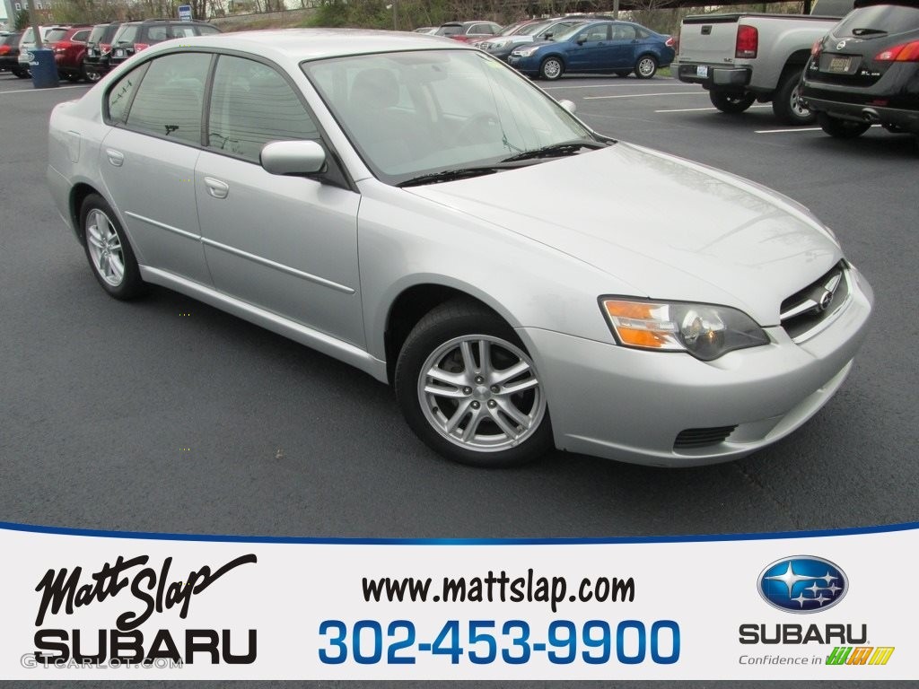 2005 Legacy 2.5i Sedan - Brilliant Silver Metallic / Charcoal Black photo #1