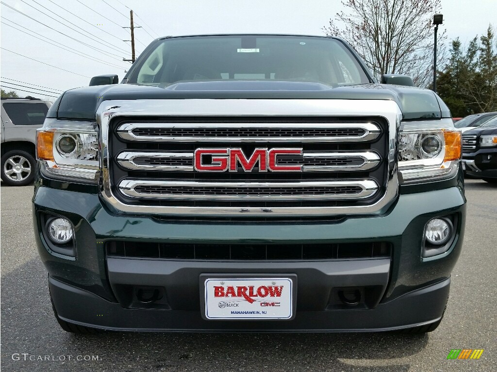 2016 Canyon SLE Crew Cab 4x4 - Emerald Green Metallic / Cocoa/Dune photo #2