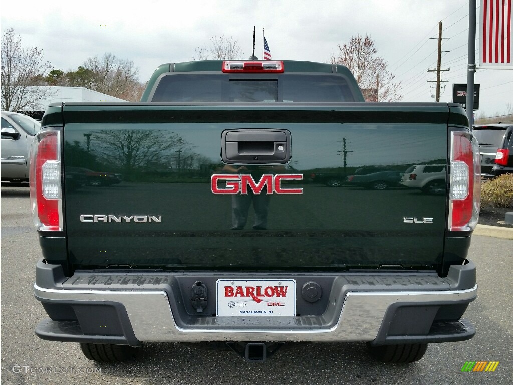2016 Canyon SLE Crew Cab 4x4 - Emerald Green Metallic / Cocoa/Dune photo #5