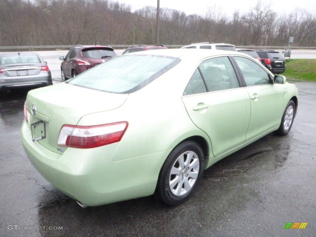 2007 Camry Hybrid - Jasper Green Pearl / Bisque photo #6