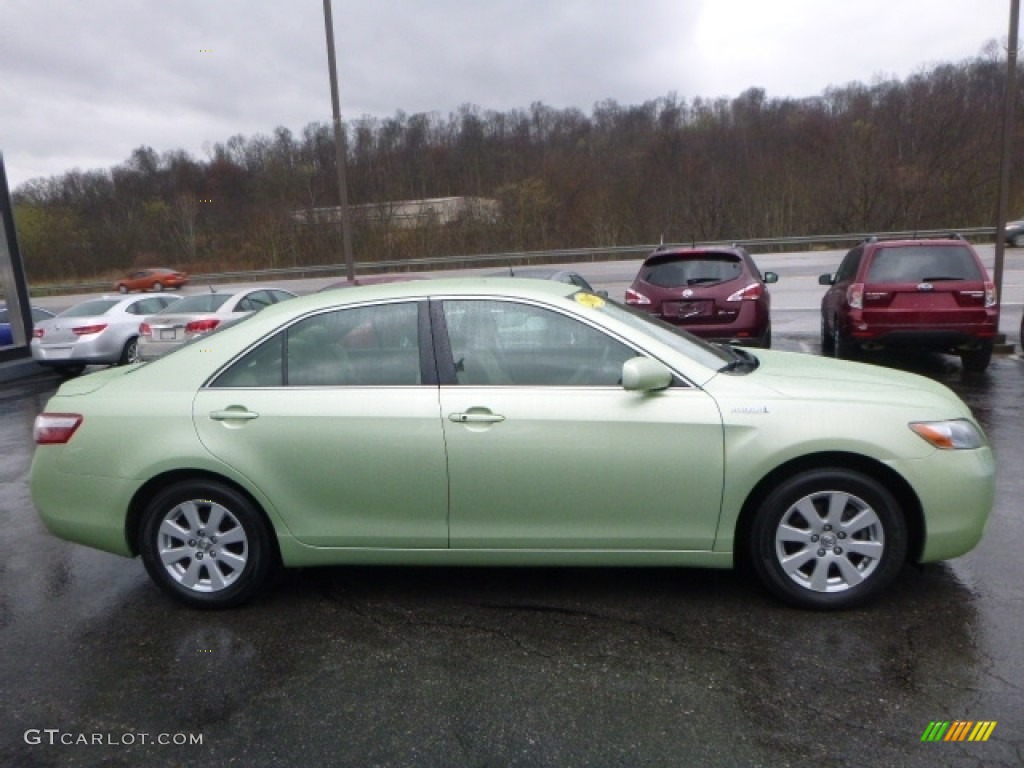 2007 Camry Hybrid - Jasper Green Pearl / Bisque photo #7