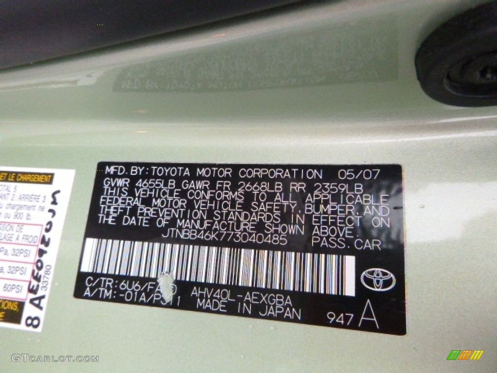 2007 Camry Hybrid - Jasper Green Pearl / Bisque photo #18