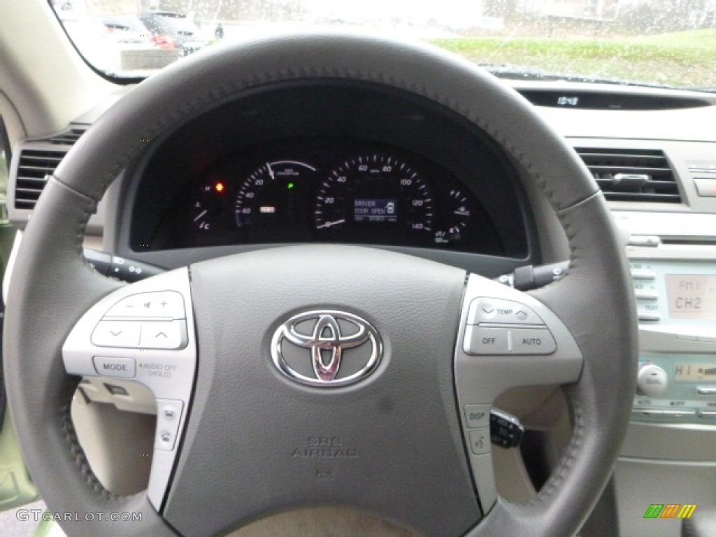 2007 Camry Hybrid - Jasper Green Pearl / Bisque photo #20