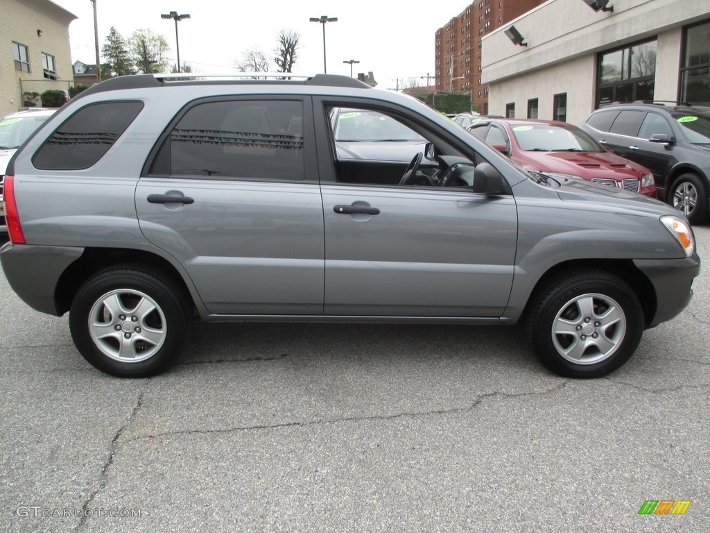 2008 Sportage LX - Steel Silver Metallic / Black photo #7