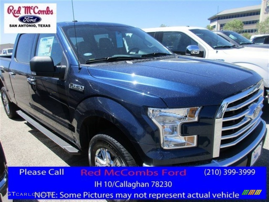 2016 F150 XLT SuperCrew 4x4 - Blue Jeans / Medium Earth Gray photo #1