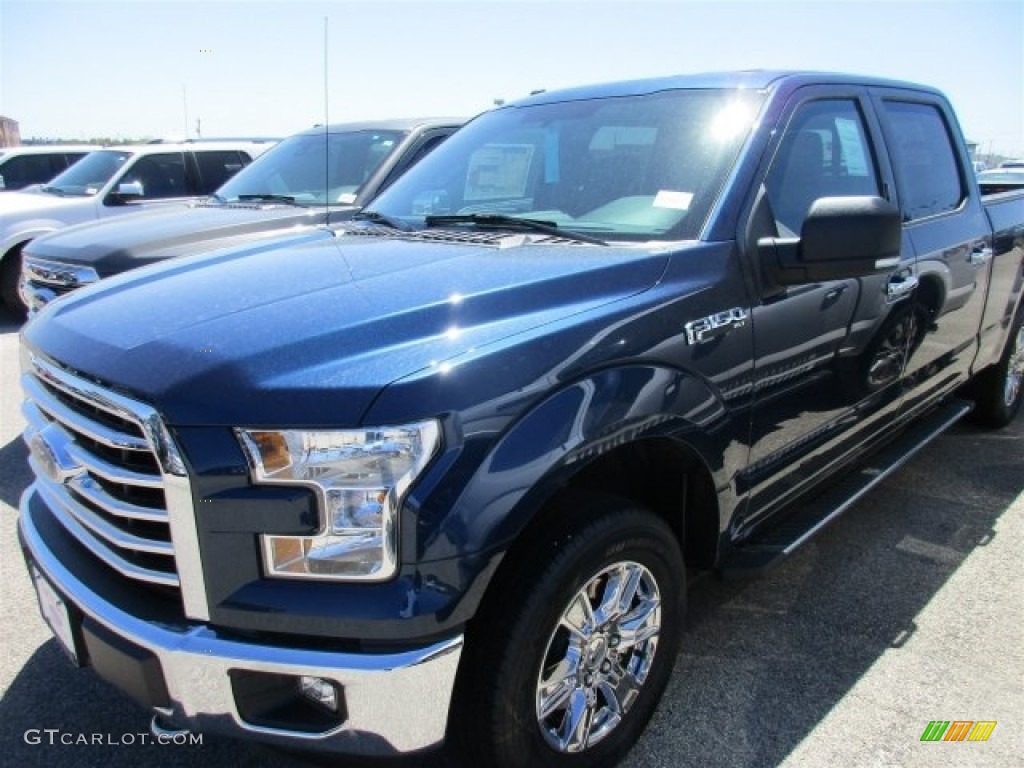 2016 F150 XLT SuperCrew 4x4 - Blue Jeans / Medium Earth Gray photo #2