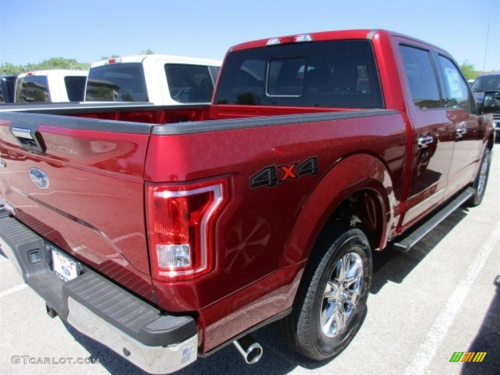 2016 F150 XLT SuperCrew 4x4 - Ruby Red / Medium Earth Gray photo #8