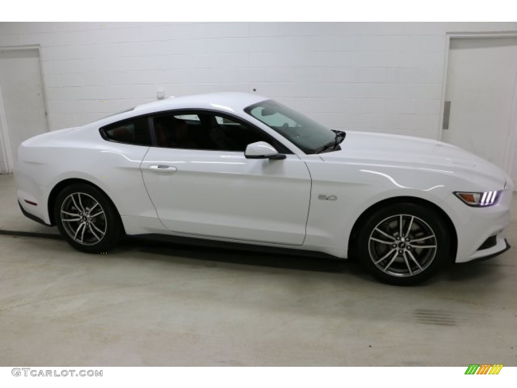 2016 Mustang GT Premium Coupe - Oxford White / Red Line photo #1