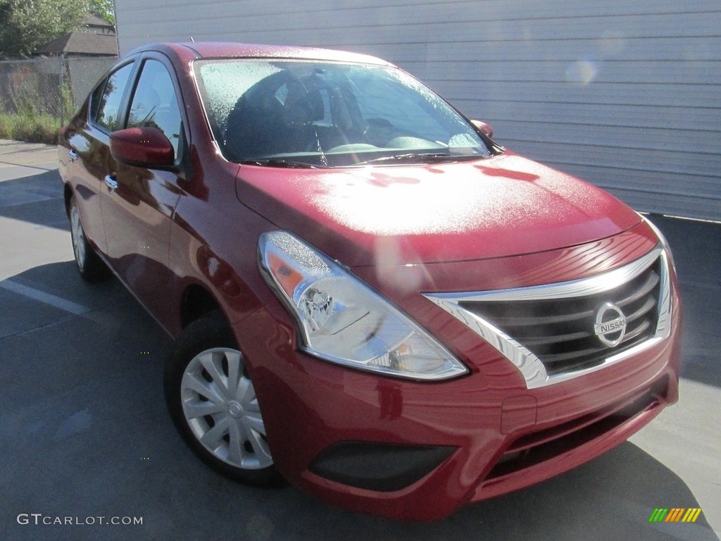 2015 Versa 1.6 SV Sedan - Red Brick / Charcoal photo #2