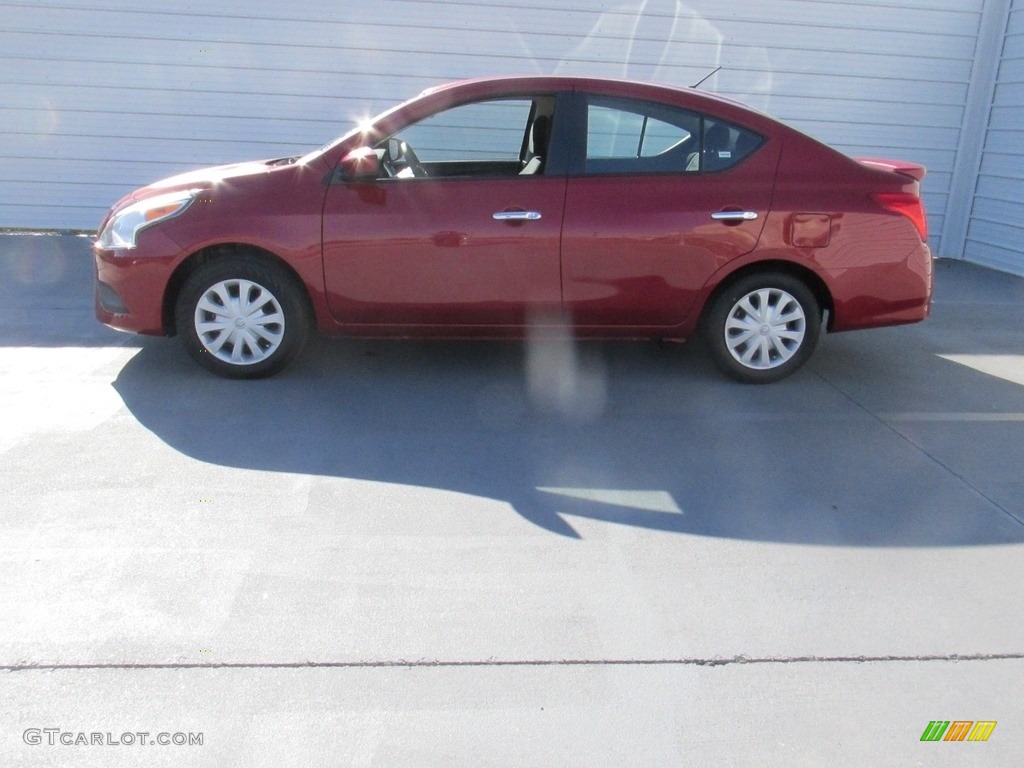 2015 Versa 1.6 SV Sedan - Red Brick / Charcoal photo #3