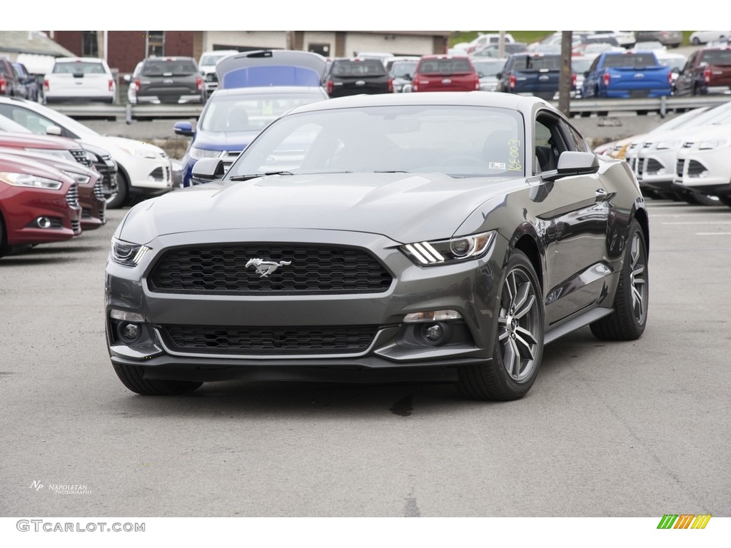 2016 Mustang EcoBoost Coupe - Magnetic Metallic / Ebony photo #1