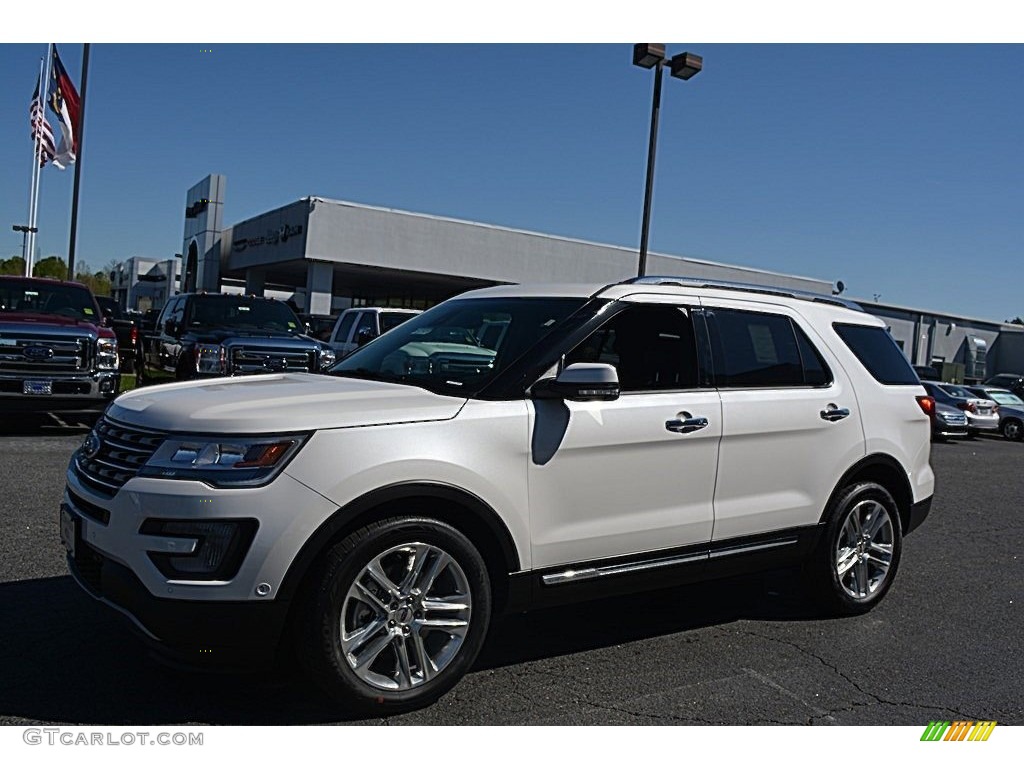 2016 Explorer Limited - White Platinum Metallic Tri-Coat / Ebony Black photo #3