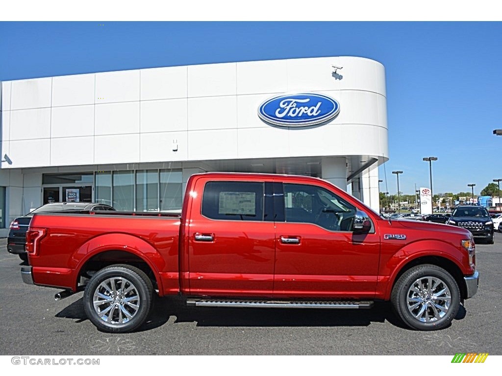 2016 F150 Lariat SuperCrew - Ruby Red / Black photo #2