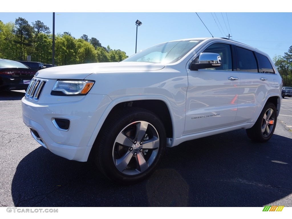 2016 Grand Cherokee Overland - Bright White / Brown/Light Frost Beige photo #3