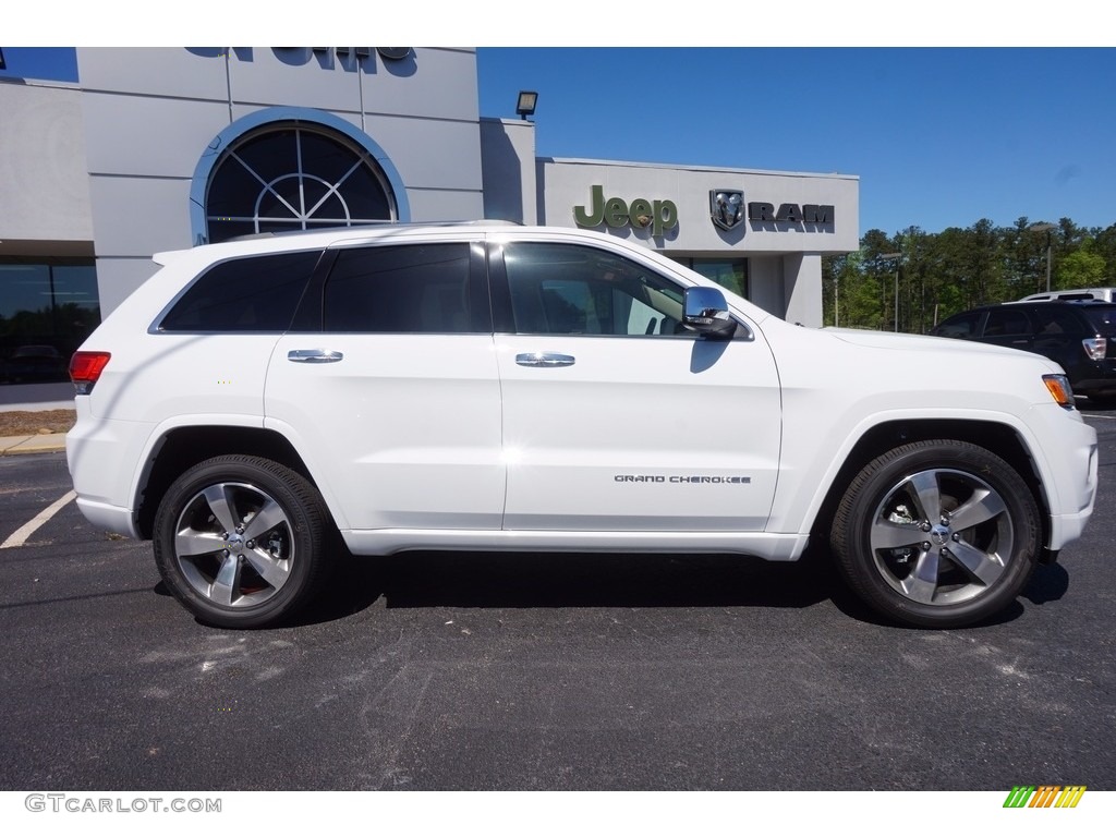 2016 Grand Cherokee Overland - Bright White / Brown/Light Frost Beige photo #8