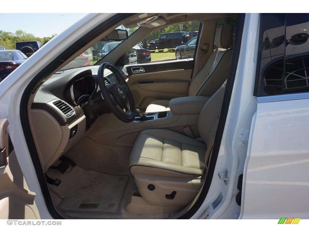 2016 Grand Cherokee Overland - Bright White / Brown/Light Frost Beige photo #9