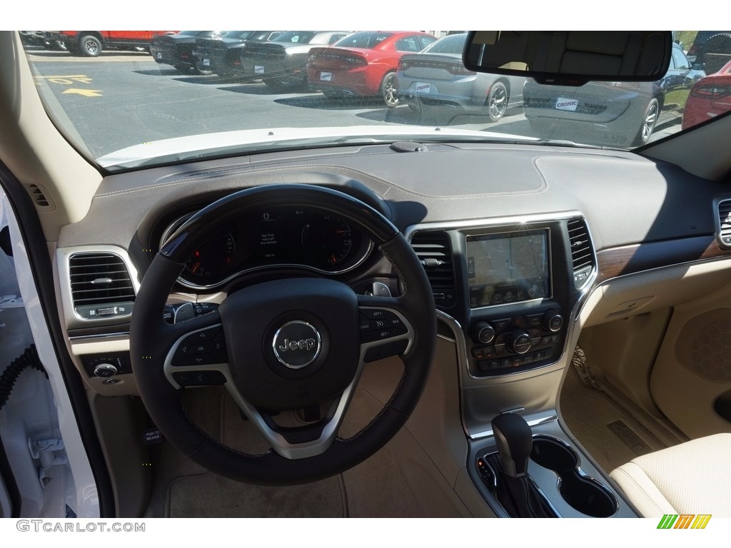 2016 Grand Cherokee Overland - Bright White / Brown/Light Frost Beige photo #10