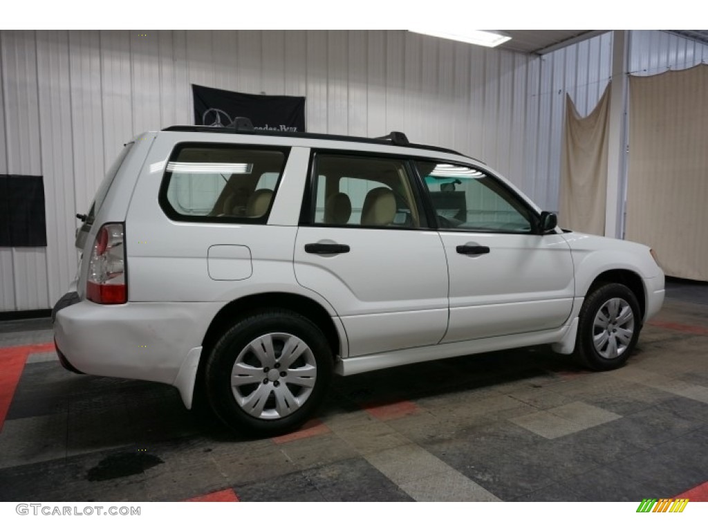 2008 Forester 2.5 X - Aspen White / Desert Beige photo #7