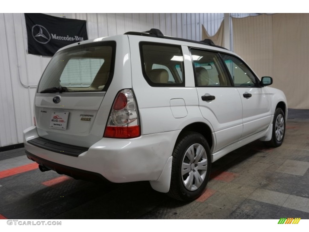 2008 Forester 2.5 X - Aspen White / Desert Beige photo #8