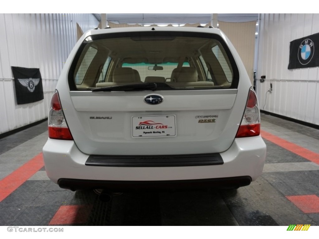 2008 Forester 2.5 X - Aspen White / Desert Beige photo #9