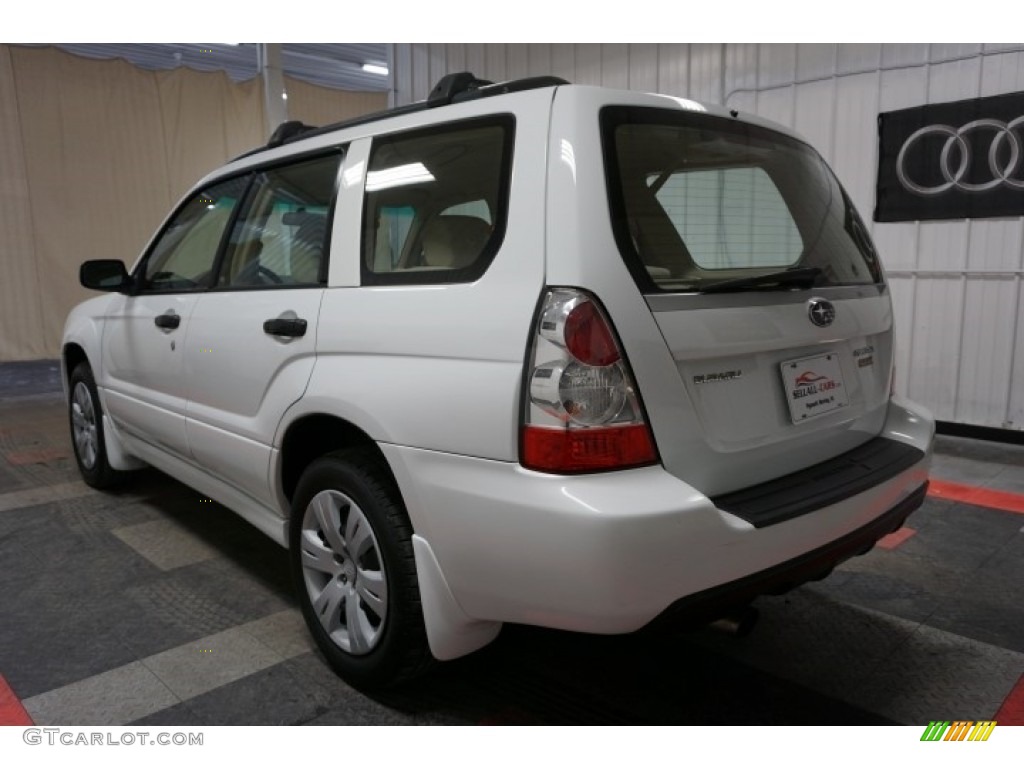 2008 Forester 2.5 X - Aspen White / Desert Beige photo #10