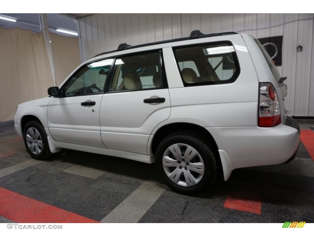 2008 Forester 2.5 X - Aspen White / Desert Beige photo #11