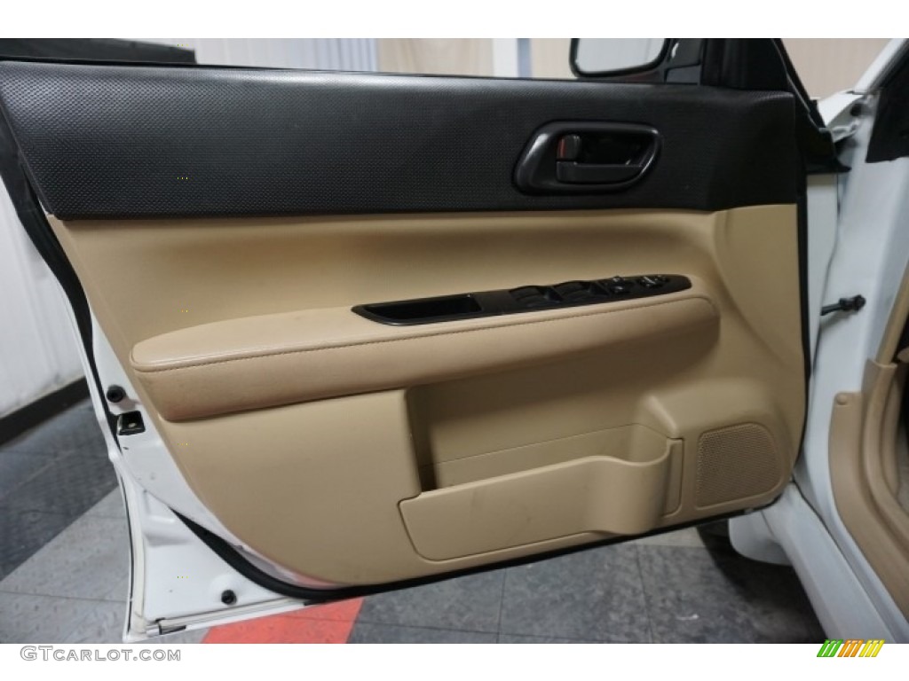 2008 Forester 2.5 X - Aspen White / Desert Beige photo #12