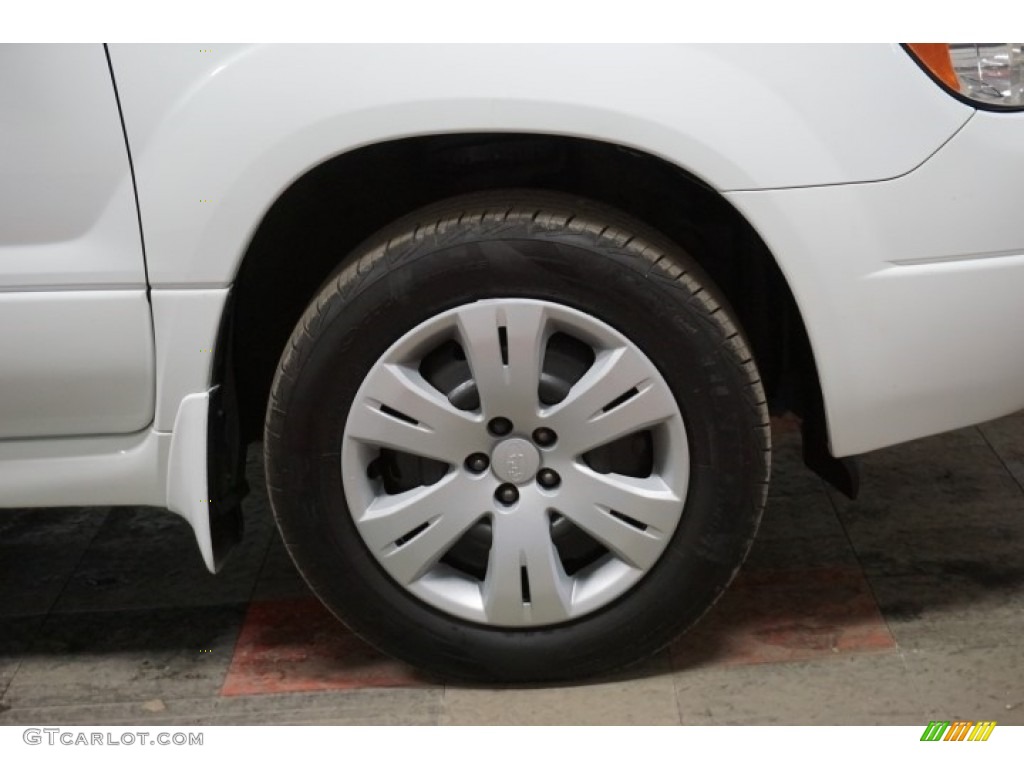 2008 Forester 2.5 X - Aspen White / Desert Beige photo #49