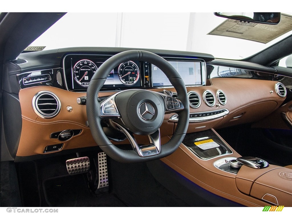 2016 Mercedes-Benz S 63 AMG 4Matic Coupe designo Saddle Brown/Black Dashboard Photo #112089938