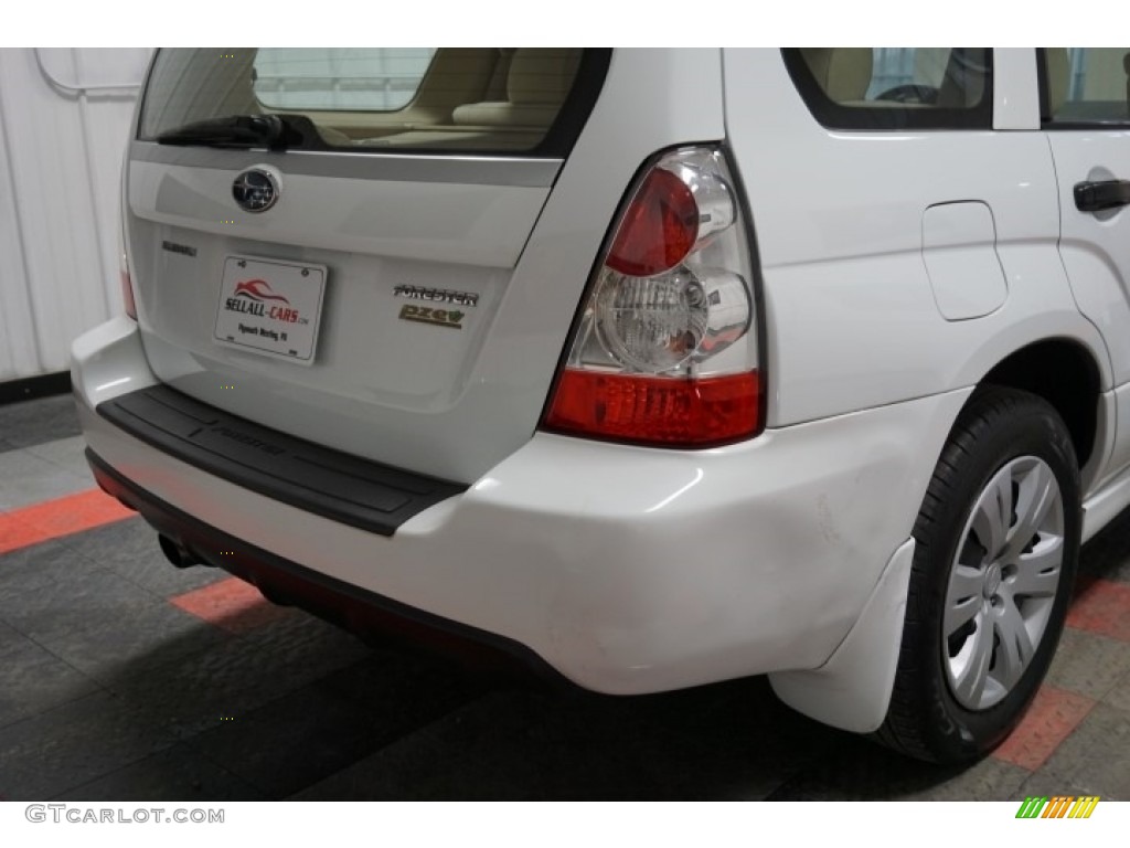 2008 Forester 2.5 X - Aspen White / Desert Beige photo #62