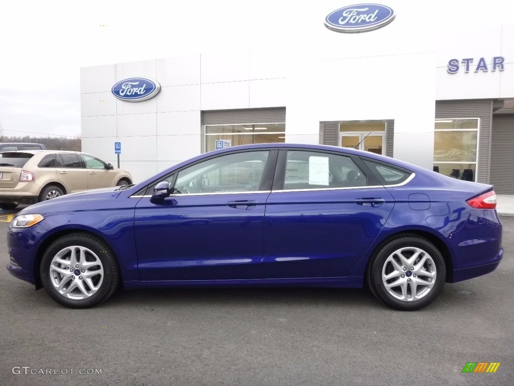 2016 Fusion SE - Deep Impact Blue Metallic / Charcoal Black photo #9