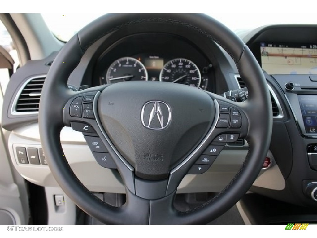 2017 Acura RDX Advance Graystone Steering Wheel Photo #112092854