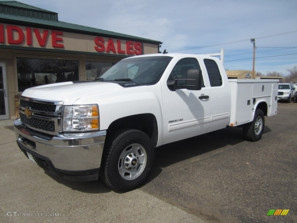 2012 Silverado 2500HD LT Extended Cab 4x4 - Summit White / Ebony photo #1