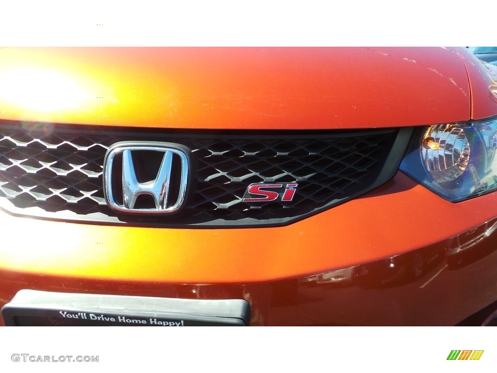 2009 Civic Si Coupe - Redline Orange Pearl / Black photo #4