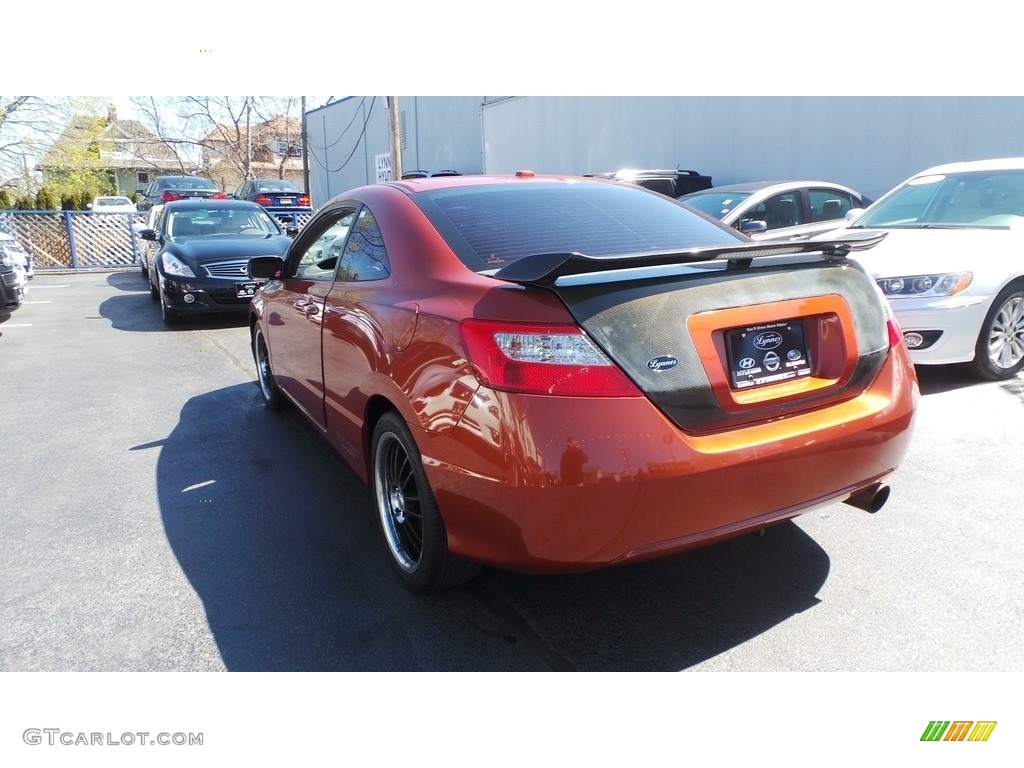 2009 Civic Si Coupe - Redline Orange Pearl / Black photo #5