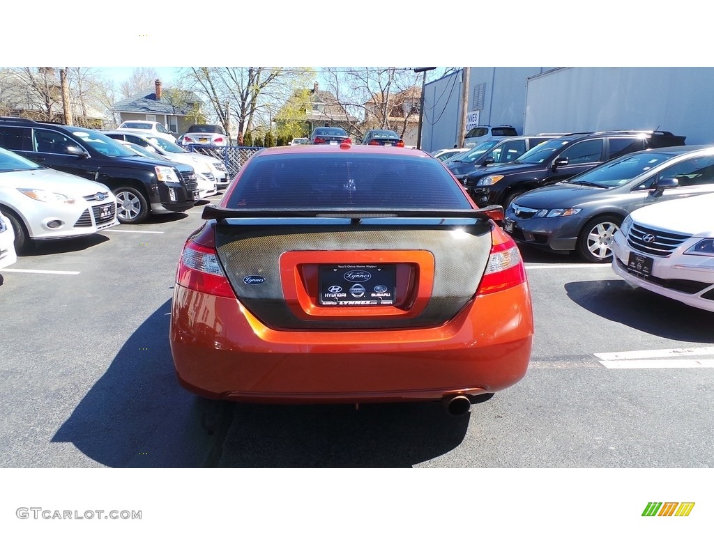 2009 Civic Si Coupe - Redline Orange Pearl / Black photo #6