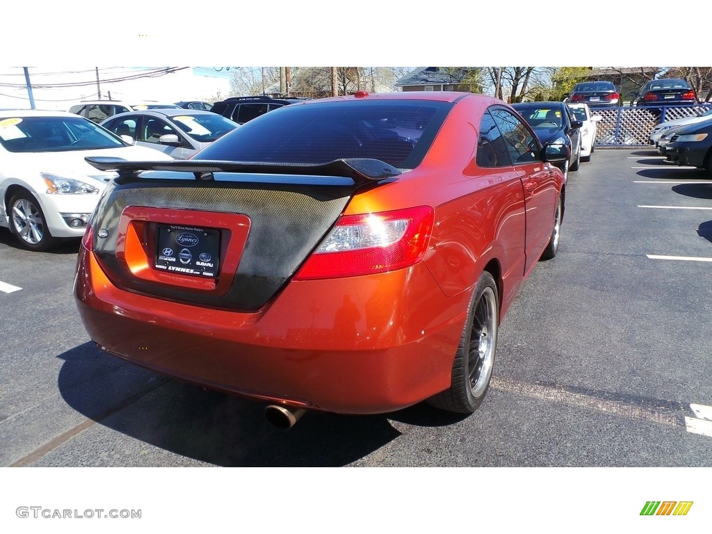 2009 Civic Si Coupe - Redline Orange Pearl / Black photo #7
