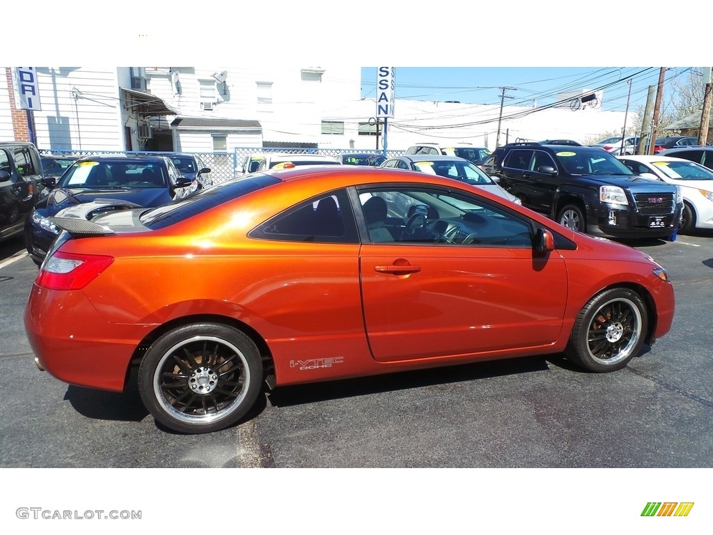 2009 Civic Si Coupe - Redline Orange Pearl / Black photo #8