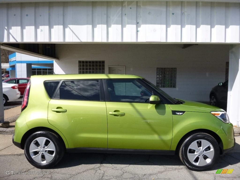 2014 Soul 1.6 - Kale Green / Black Diamond Woven Cloth photo #1