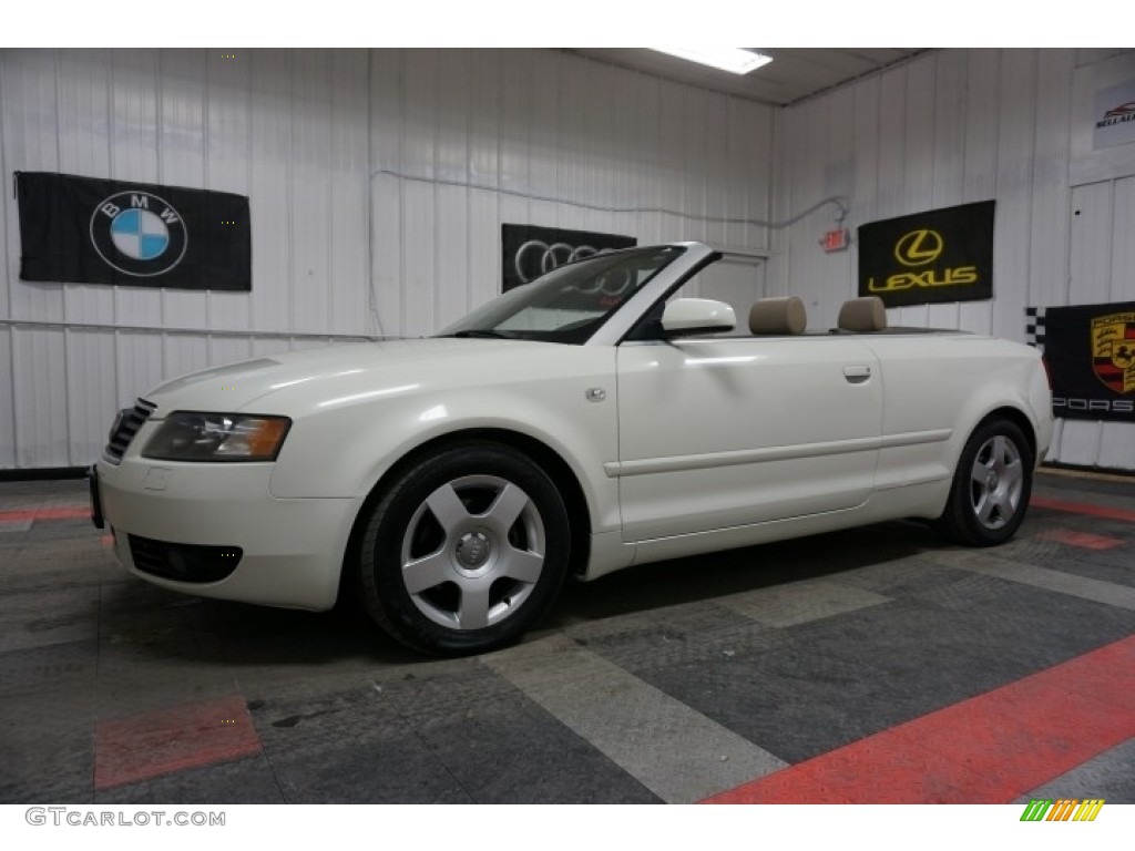 2005 A4 1.8T Cabriolet - Arctic White / Beige photo #2