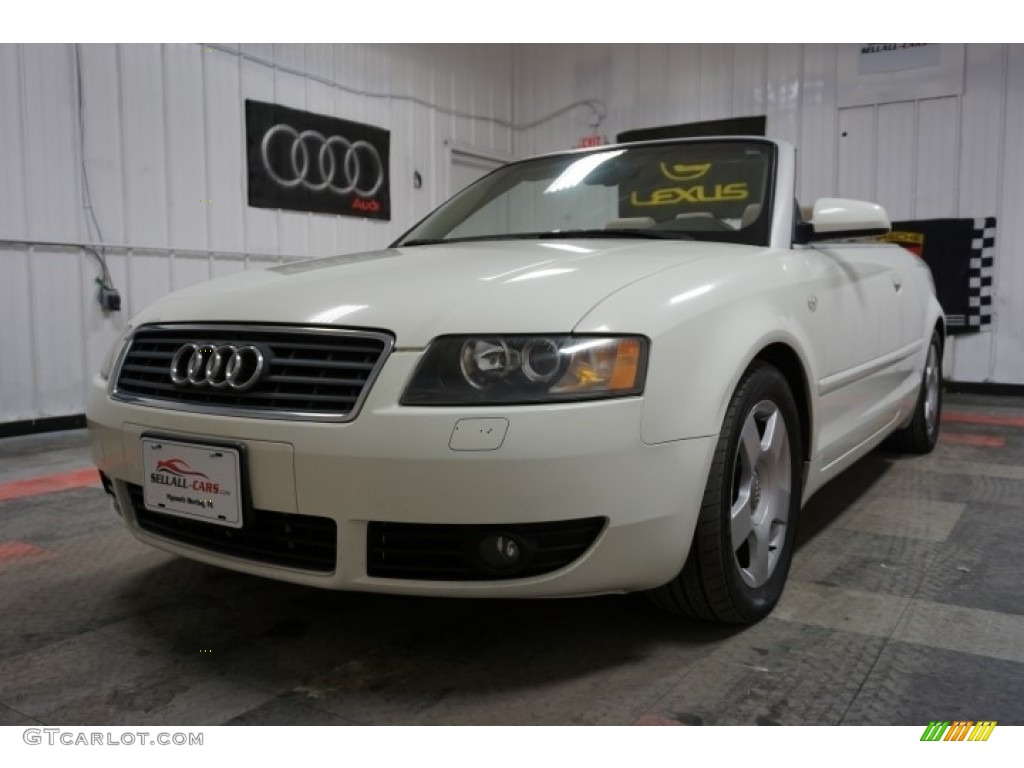 2005 A4 1.8T Cabriolet - Arctic White / Beige photo #3