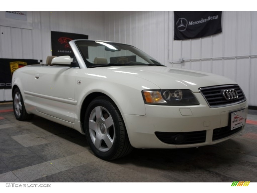 2005 A4 1.8T Cabriolet - Arctic White / Beige photo #5