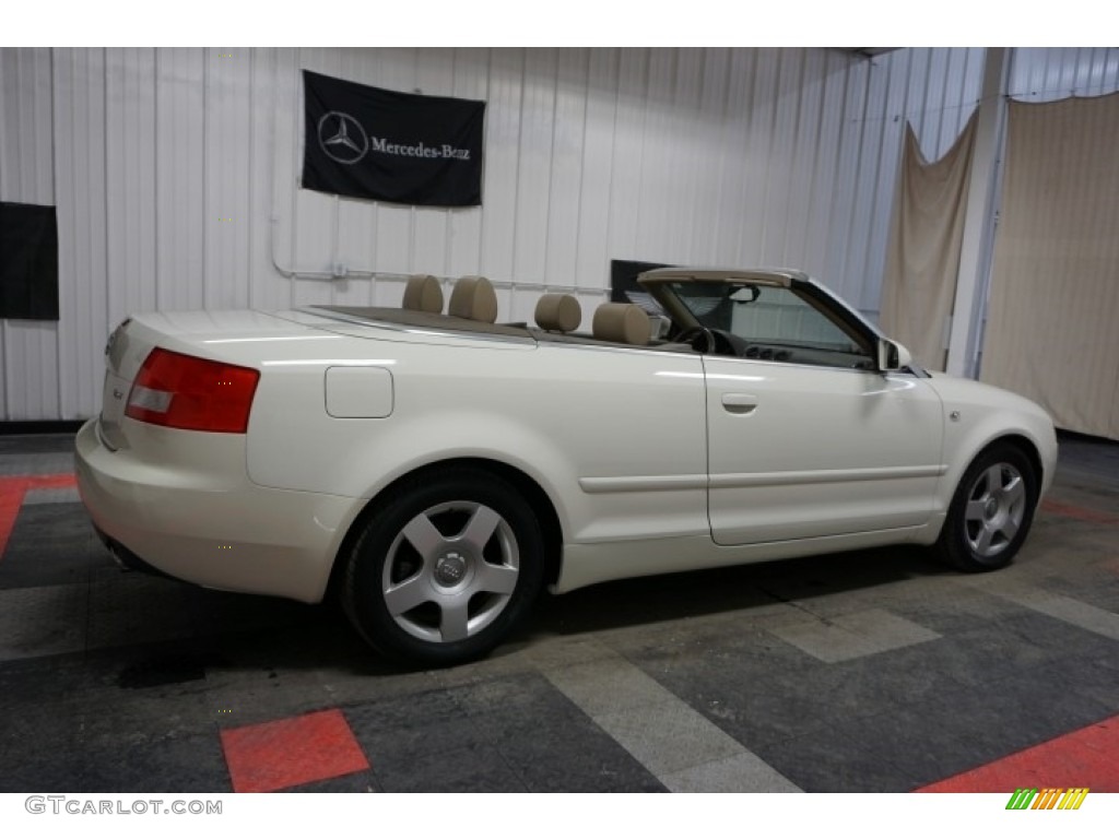 2005 A4 1.8T Cabriolet - Arctic White / Beige photo #7