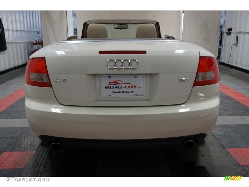 2005 A4 1.8T Cabriolet - Arctic White / Beige photo #9